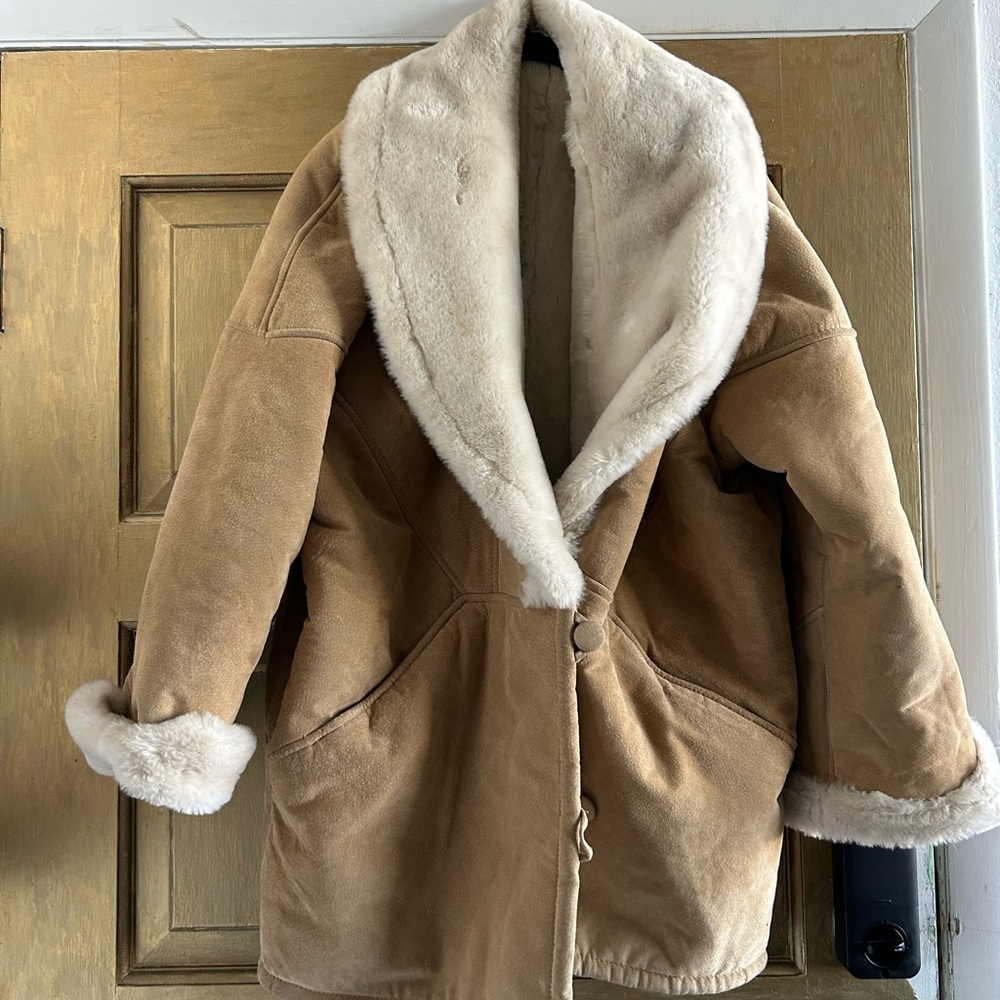 Heavy leather coat